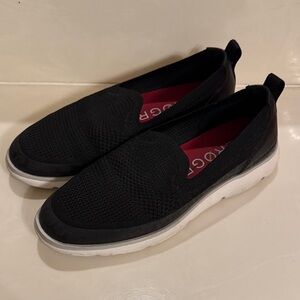 Cole Haan Black and White Slip-On Loafers